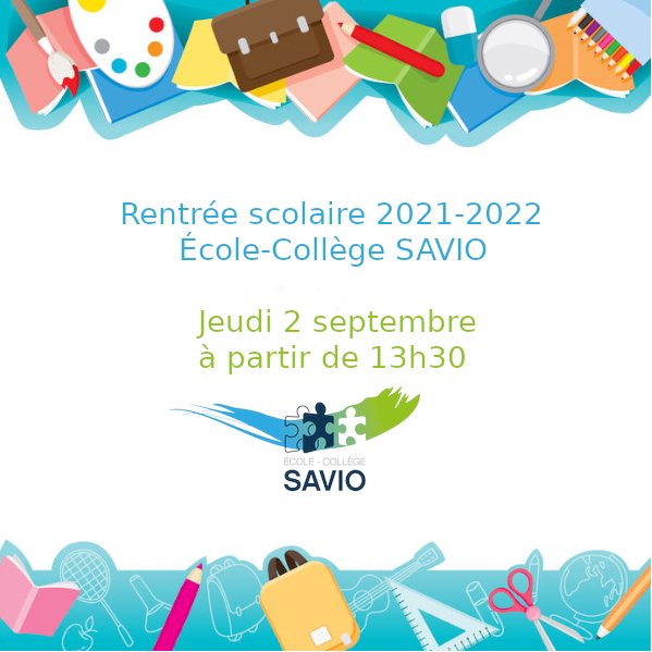 rentrée scolaire Savio