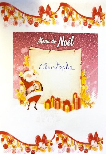 Menu de Noël